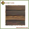 Outdoor Carbonized Pine Wooden Deck Tile 300x300 mm