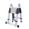 2.5+2.5 meters aluminium double telescopic ladder with hinges joints