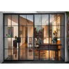 Best Selling Round Top Wrought Iron Front Entry Door Eye Viewer Iron Grill Window Door Designs
