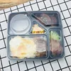 5 compartment disposable food storage containers bento packaging takeaway boxes lunchbox plastic pp bpa free