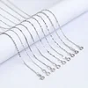 Wholesale Cheap Diy Jewelry Fashion Women Box Snake 925 Sterling Silver Necklace Chains