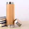 New arrival stainless steel bamboo tumbler with tea infuser natural coffee tumblers best service and low price