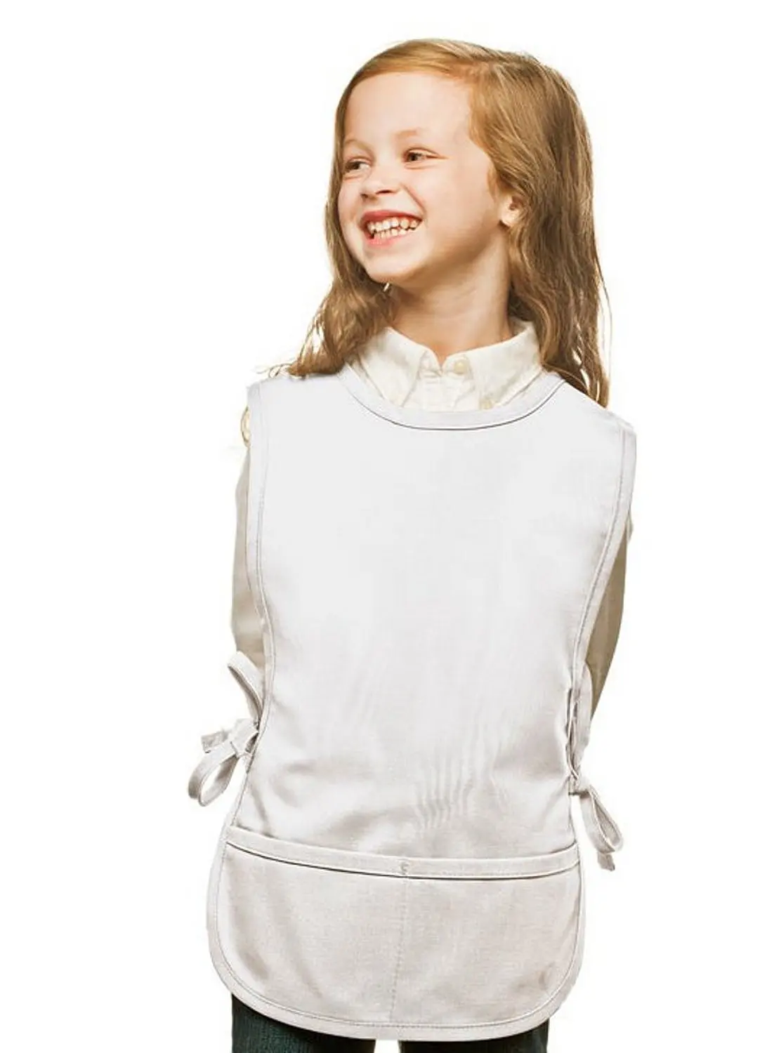 White Kids Art Smock, Cobbler Apron, High Quality Poly/Cotton Twill Fabric