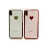 Luxury Electroplated Phone Case Love Heart For iPhone X XS MAX XR 6 6S Soft Cover For iPhone 7 8 Plus Glitter Casing Back Cover