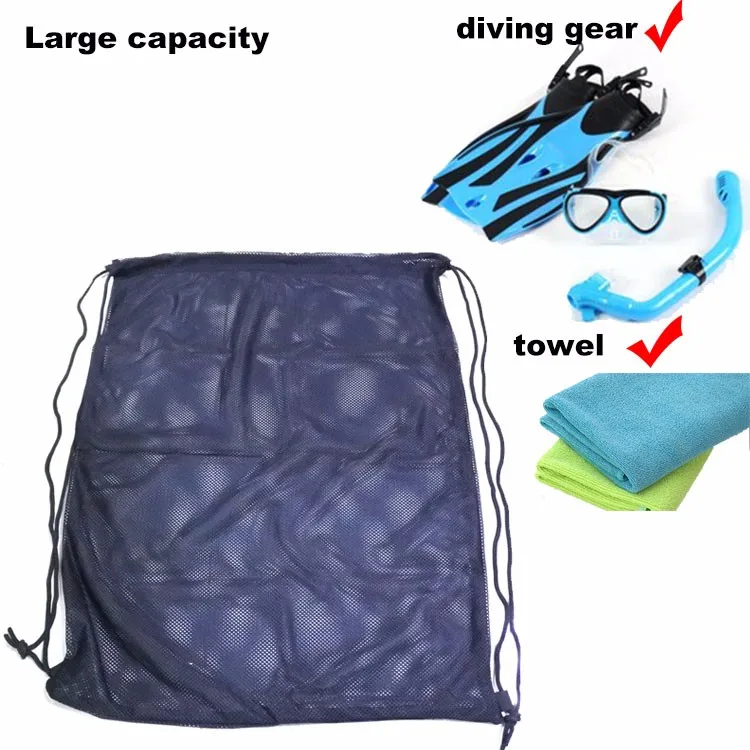 Large Capacity Swimming Mesh Bag,Scuba Drawstring Mesh Bag Buy