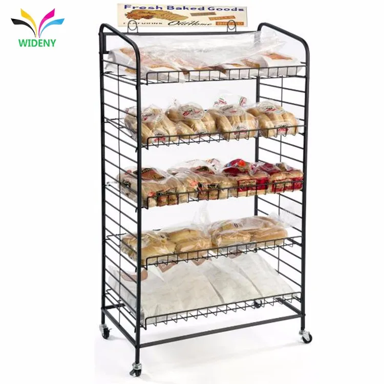 Kitchen Wire Shelving Basket Stand Floor Fruit Storage Rack Vegetable
