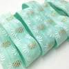High Quality Pineapple Print Fold Over Elastic 5/8" FOE Elastic Ribbon for Elastic Hair Band Hair Accessories 100yards/Lot