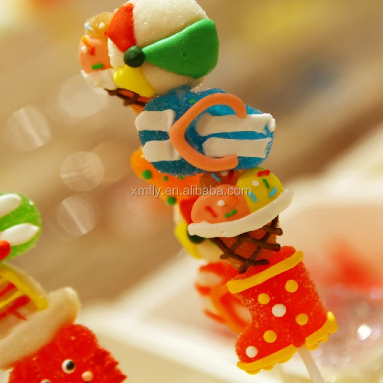 Sugar Coated Colorful Gelatin Lollipops,Animal Shape Jelly Lollipop
