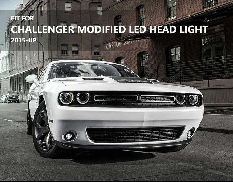 VLAND Factory For Car Headlamp For Challenger Head Light 2015-UP For Challenger LED Headlight With Moving Turn Signal