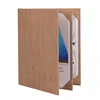 faux wood pu leather restaurant menu folder