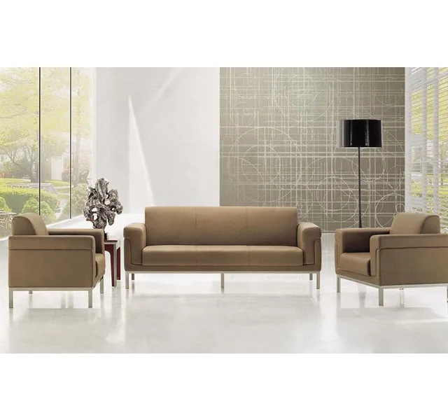 Luxury Office Commercial Furniture Sectional 3 Seater Sofa Sets Modern New Design Leather Sofas