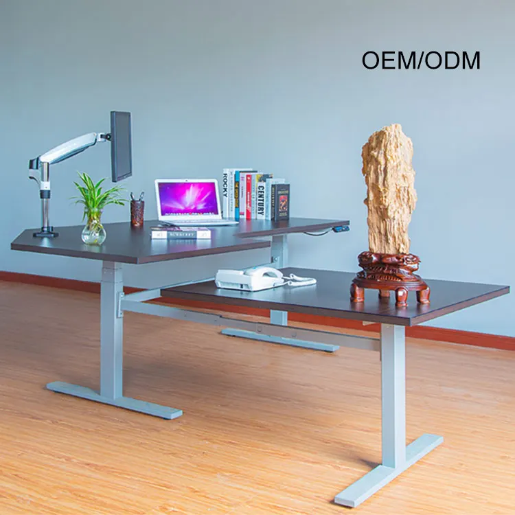 Custom Raisable Best Tall Corner Desktop Standing Computer Desk Sit