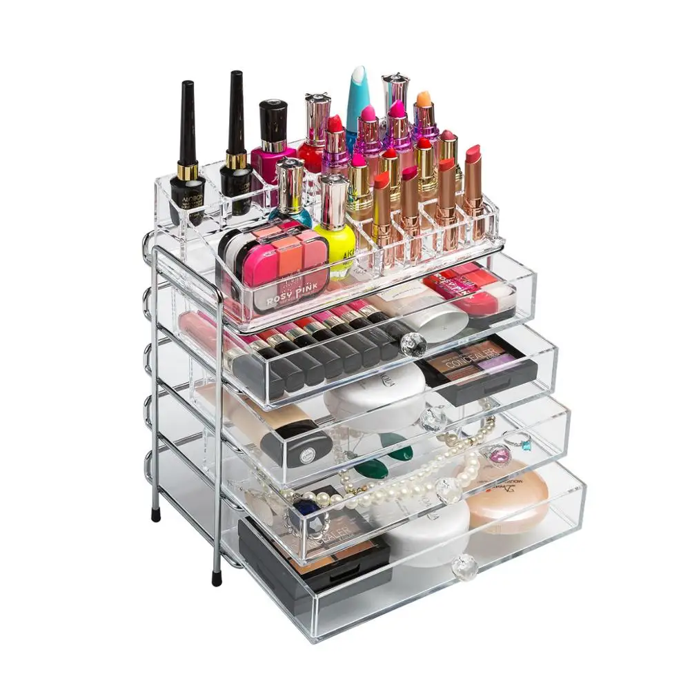 Clear Plastic Perspex Acrylic Makeup Stacked Storage Drawer - Buy ...