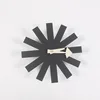 Family Metal Wall Clock Creative Quartz Movement Wall Clock Black White Star Clock