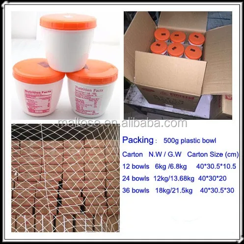 China high quality maltose syrup packed in bowl used as Sweeteners