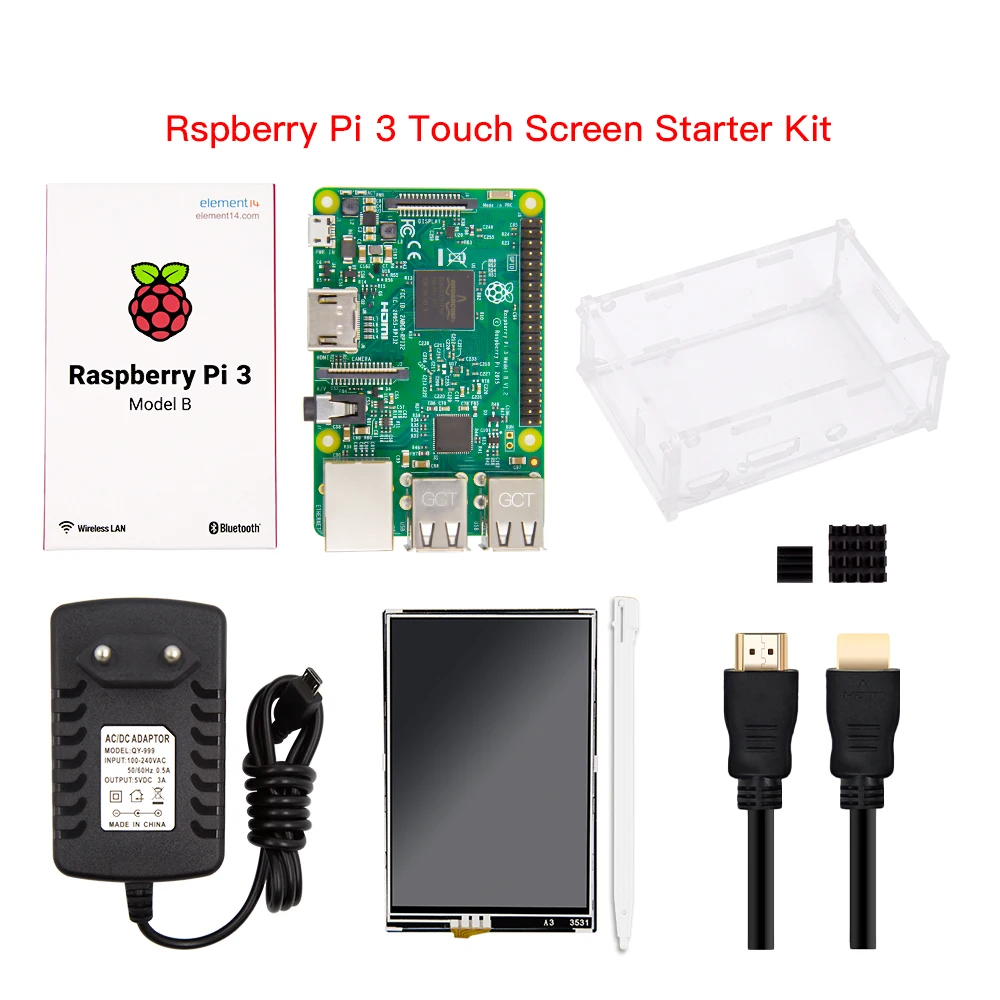 Raspberry Pi 3 Kit DIY Complete Wifi & Bluetoothal Raspberry Pi 3 Model B +Power Supply+Retroflag NESPi Case+SD card+Controllers