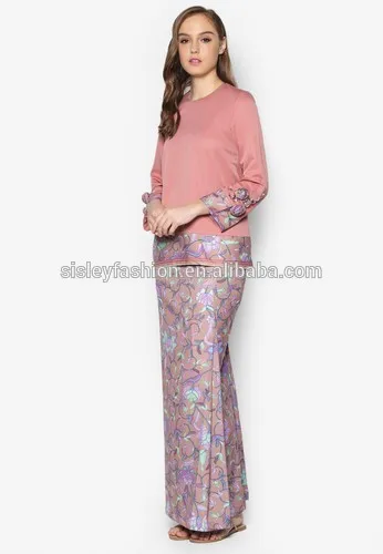 Mujeres Malasia Baju Kurung  Y Melayu Baju Impresi n Modelo 