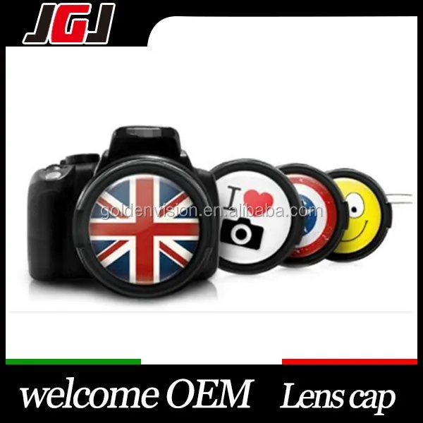 Lens Cap With the Union Jack Pattern Camera Cartoon Lens Cap For Sony A330 For Fuji X-M1 For Nikon D3200