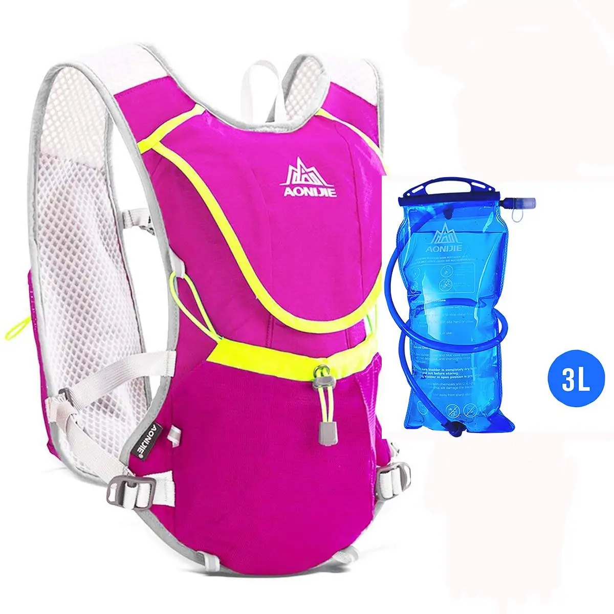 Outdoor Water Soft Bag Drinking Tube Folding Cycling Running Bottle 1.5L 2L 3L