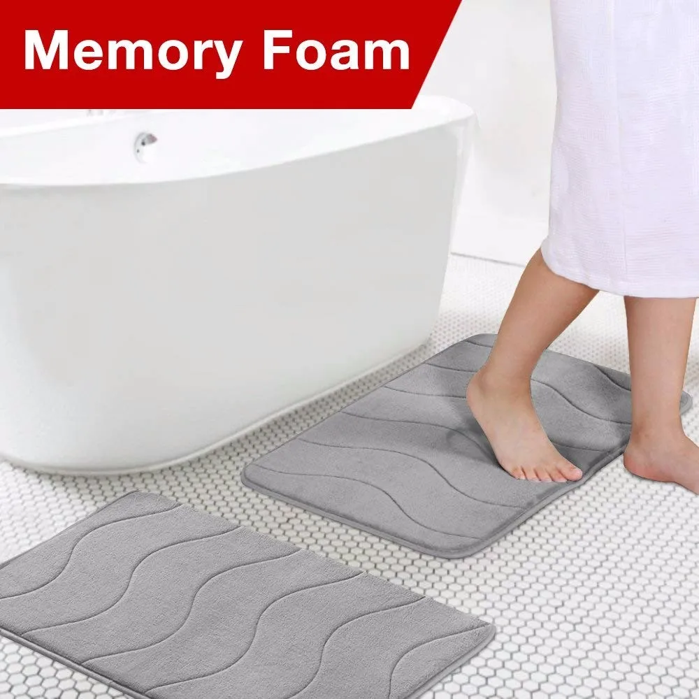 Water Absorbent Microfiber Memory Foam Antislip Bath Rugs Mat Buy Memory Foam Bath Mat,Water