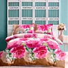 100 percent polyester 3d flower textile bedding fabric printing design latest