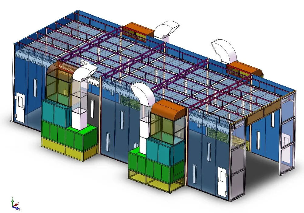 Ce Approved Used Auto Paint Booths/large Spray Booth/truck Spray Booth