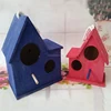 Blue bird cage in wooden