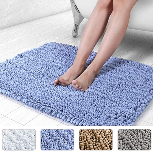 Luxe Microfiber Noodle Bobble Shaggy Mat Bath Rug Buy Chenille Bobble