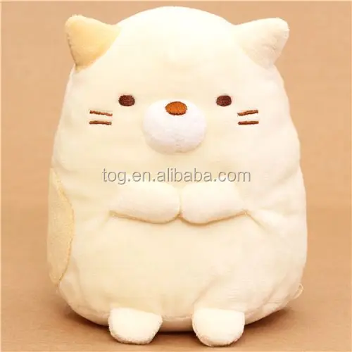 fluffy white cat toy