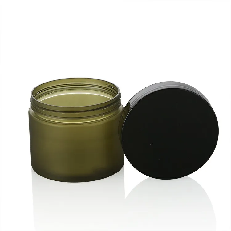 200 Ml Cosmetic Packaging Cream Jar Plastic Pet Green Cosmetic Jar With