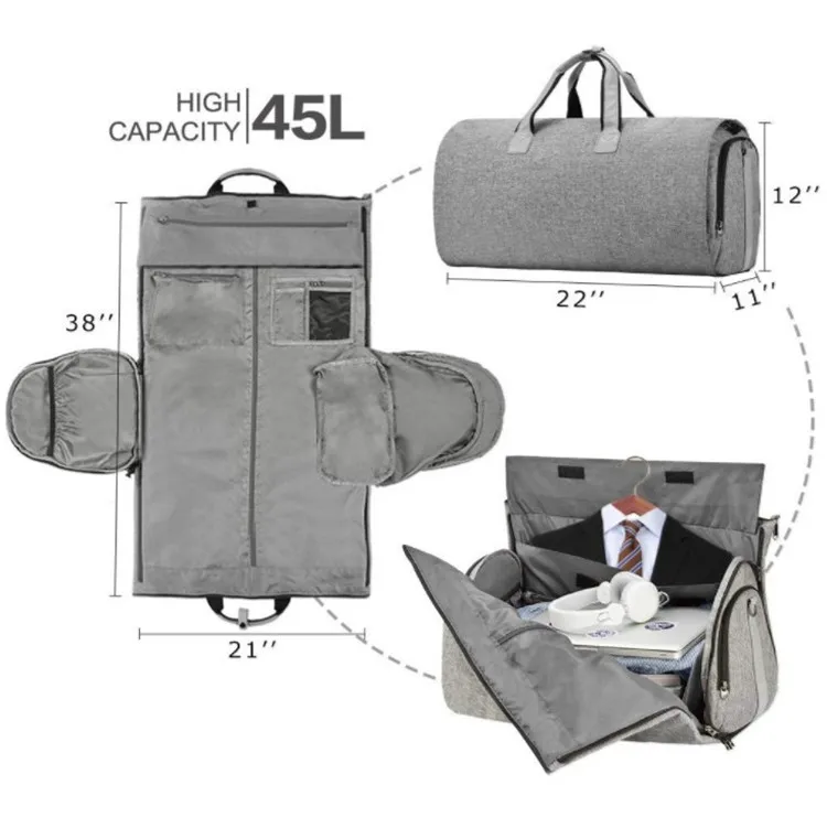 Portable Suitcase / Garment Duffel Bag With Shoulder Strap / Suit ...