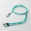 ROHS navy Mobile Phone Usb Charging Cable For iPhone 3 in 1 usb cable