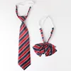 Latest New Korea Style Children School Uniform Bow Tie Collar Flower Polyester Tie