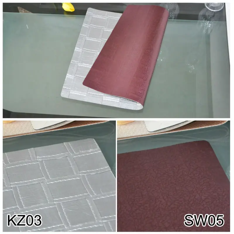 Free Sample Leather Placemat Faux Leather Placemats And Coasters Red Pu