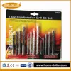 13pc High Carbon Steel Combination Drill Bit Set for Metal and Wood and Concrete, Combination Drill Bit Set