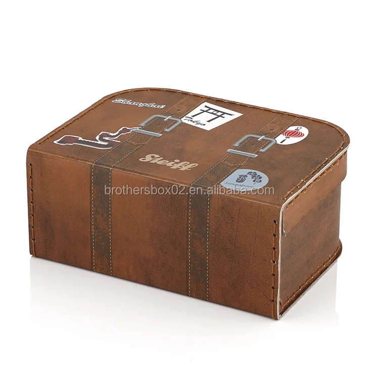 Handmade Kids Paper Suitcase Wholesale Storage Boxes Baby Gift