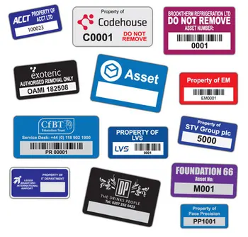 Customized Superior Quality Ultra Destructible Fixed Asset Labels ...