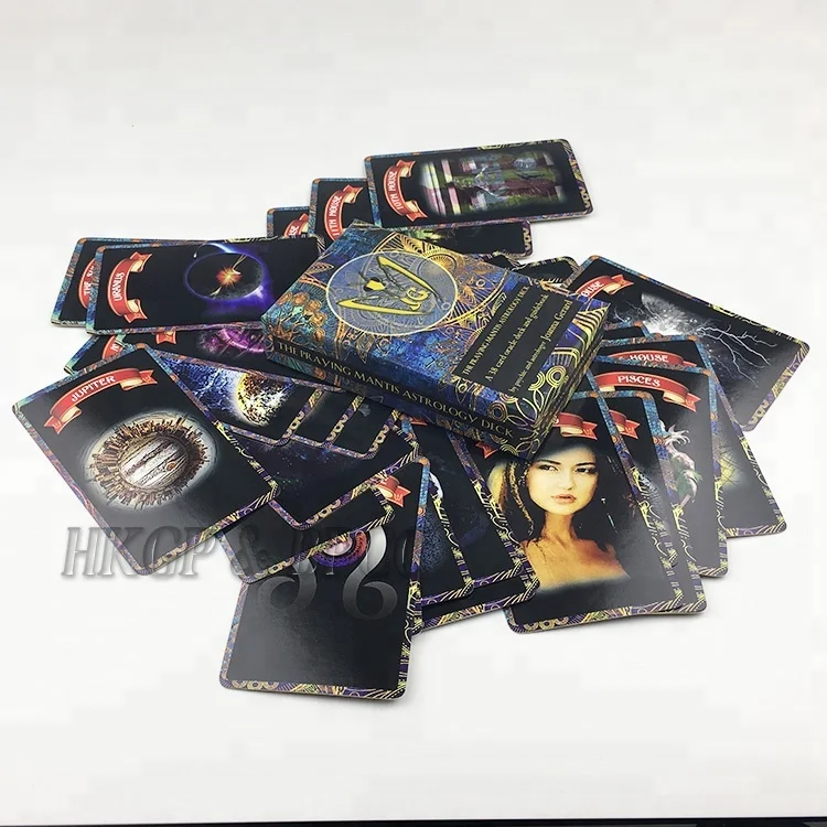 
Gold Gilt Edges Big Size Custom Tarot Cards Decks 