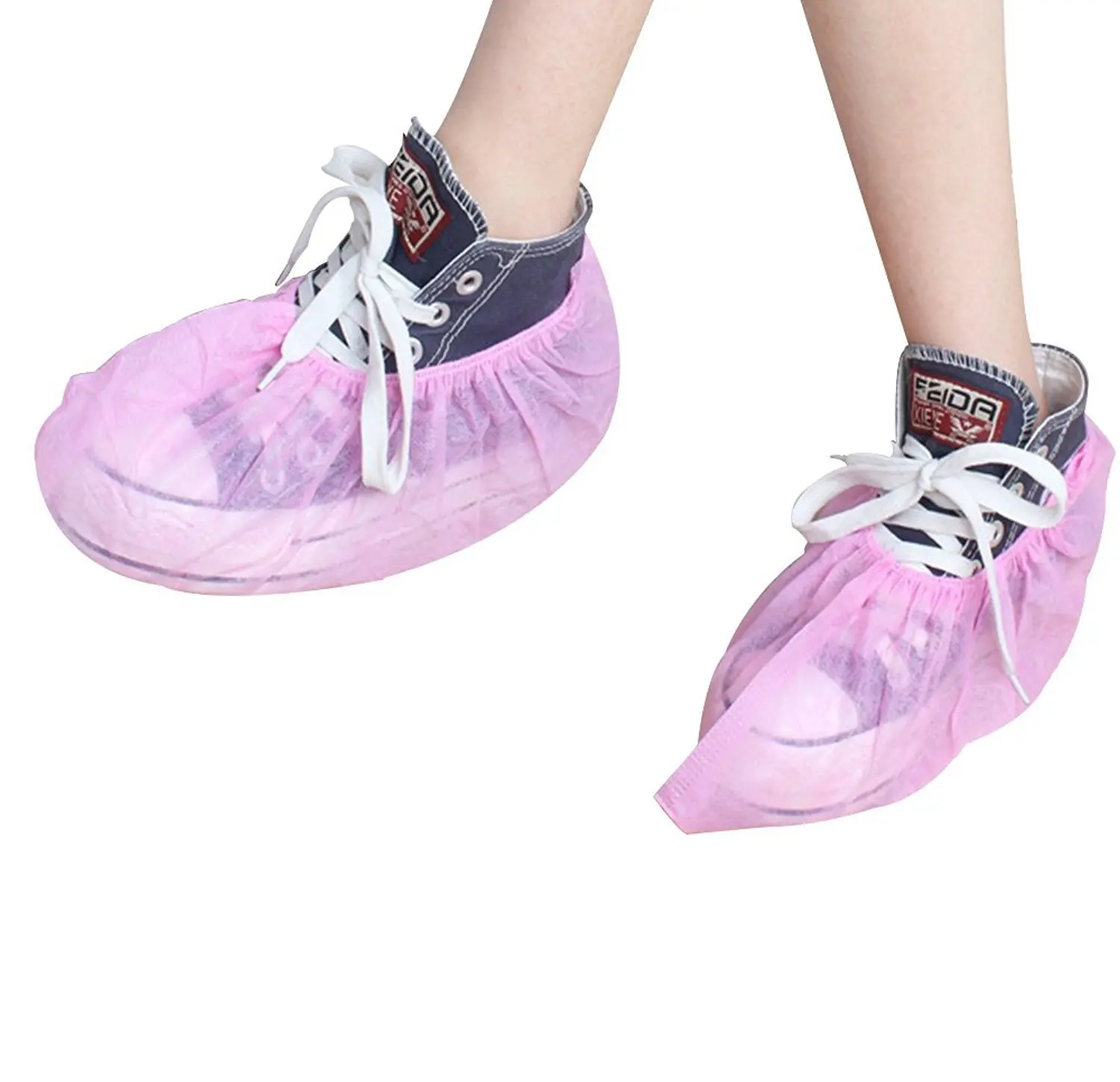 pink shoe covers