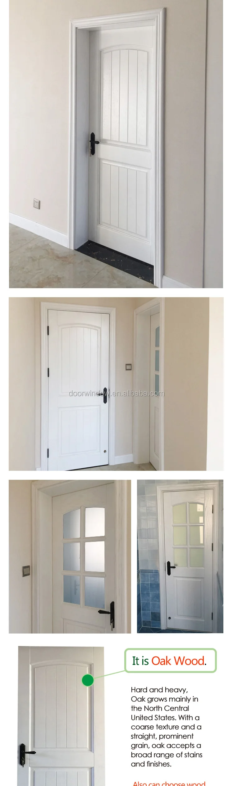 30 x 80 inch assembled finished Paint Grade Flush Mount Bookcase Wood Single prehung interior doors