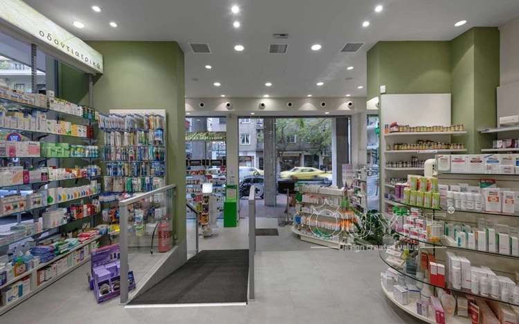Modern Design High Quality Mdf Glossy Painting Retail Pharmacy Display ...