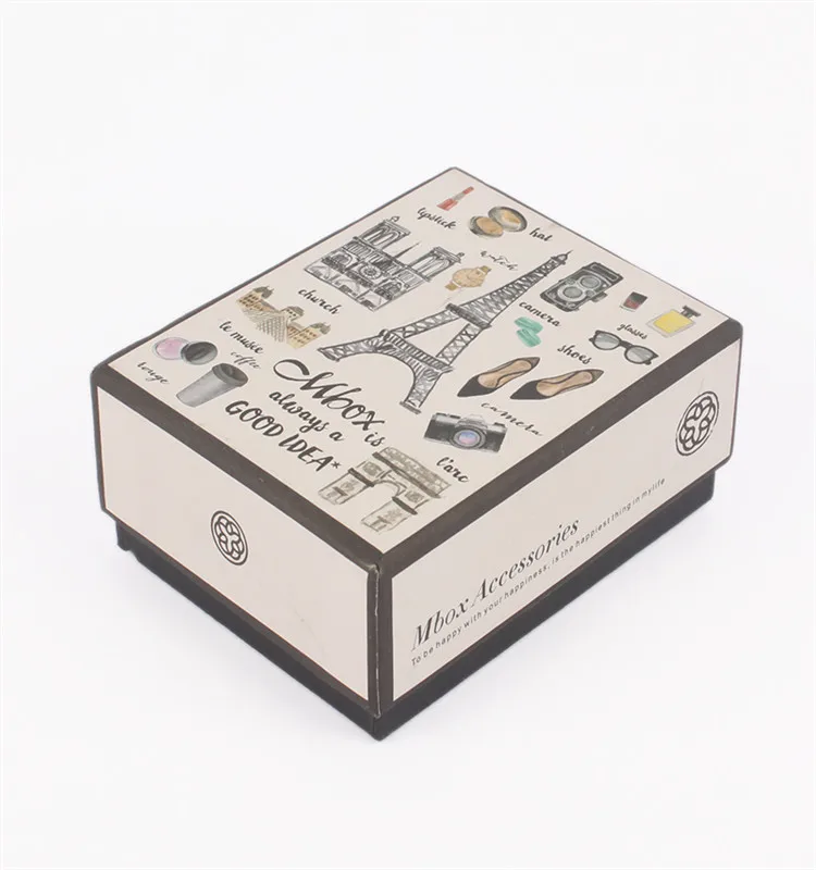 Custom Printing Small Cardboard Packaging Gift Box Lid With Sponge