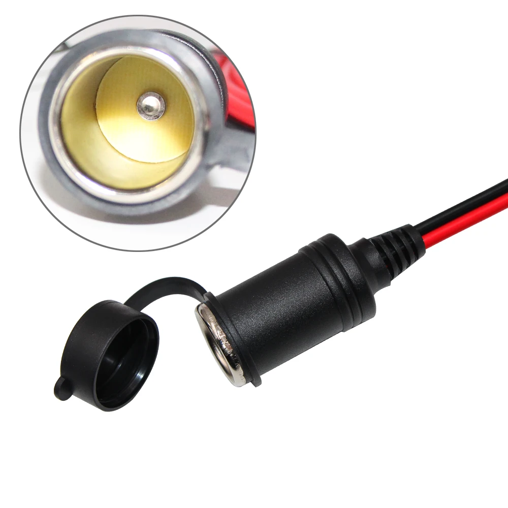 2 in 1 - lighter male to female plug socket cable