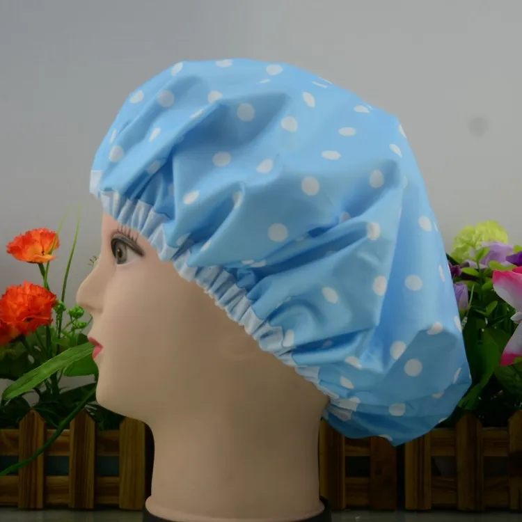 Double Layers Shower Caps For Supermarket Household Waterproof Bath