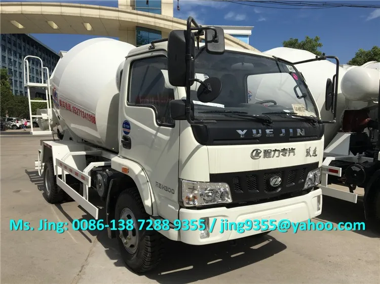 High Quality Yuejin 3m3 Mini Cement Mixer Truck,Self Loading Concrete
