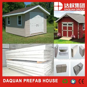 2015 Low Cost Prefab Garden Shed With Eps Cement Sandwich Panel