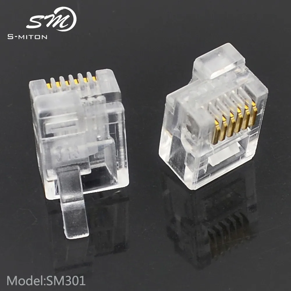 2018 Hot Item Rj12 Telephone Connector 6p6c Right Latch Plug Buy 6p6c