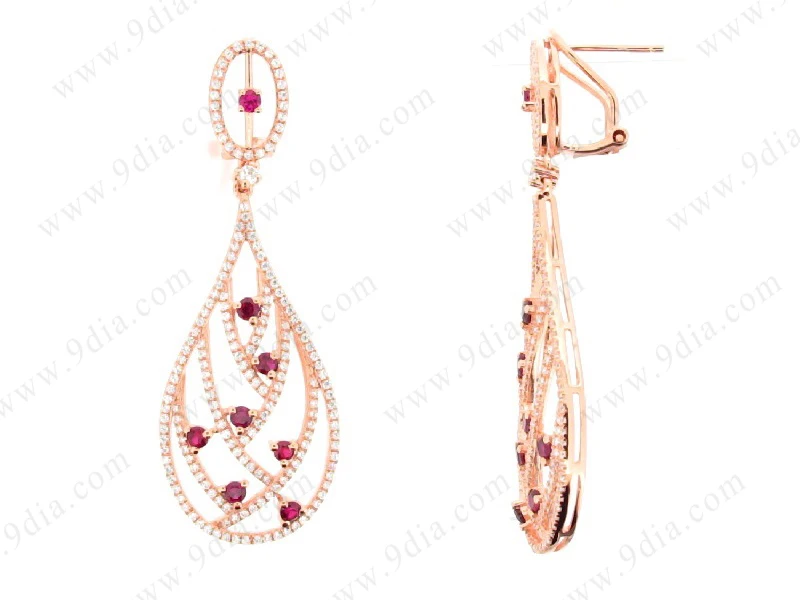 Factory Price Real Gold Jewelry Gem Earings Gold Women Gift