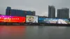 Front maintenance strip DIP P25 Media Facade transparent video led outdoor display sole light bar replace