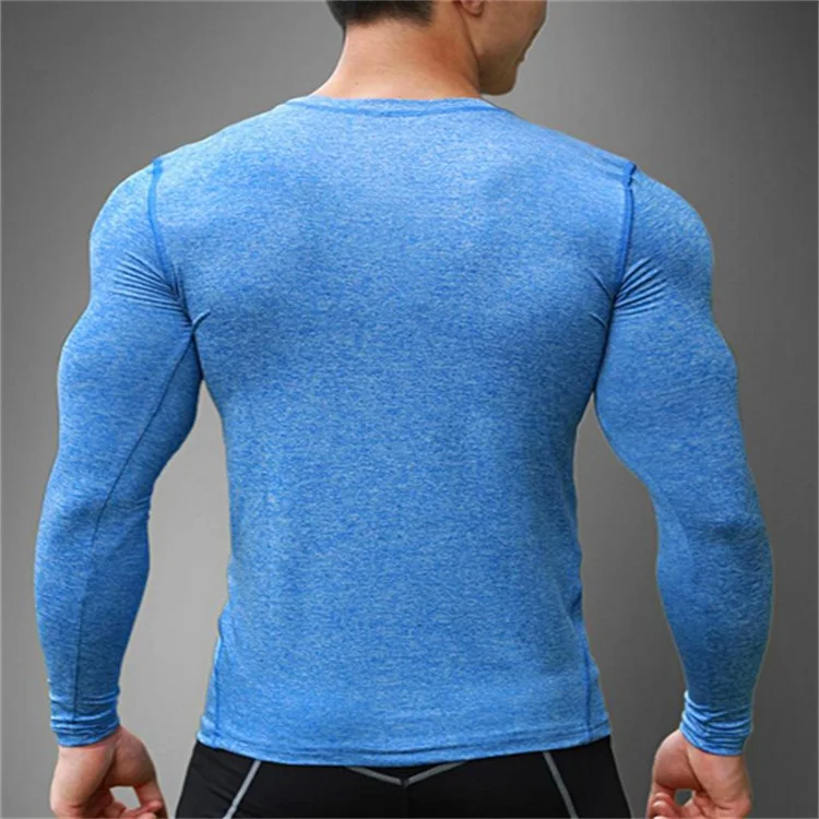 95% Polyester 5% Spandex Long Sleeve Mens Gym Wear Quick Dry T Shirt ...
